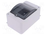 Enclosure: for modular components; IP30; wall mount; white; ABS 