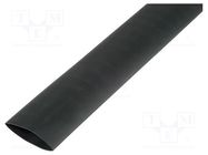 Heat shrink sleeve; 2: 1; 101.6mm; L: 1m; black; Wall thick: 1.4mm HELLERMANNTYTON