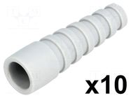 Strain relief; RG58; grey; Application: BNC plug; 10pcs. MH CONNECTORS