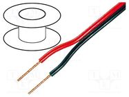 Wire: loudspeaker cable; 2x2mm2; stranded; OFC; black-red; PVC TASKER
