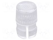 LED lens; round; polycarbonate; transparent; 3mm; Front: flat FIX&FASTEN