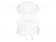 LED lens; round; polycarbonate; transparent; 5mm; Front: flat FIX&FASTEN