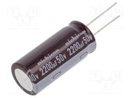 Capacitor: electrolytic; low ESR; THT; 2200uF; 50VDC; Ø18x40mm NICHICON