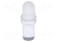Fiber for LED; Ø3mm; L: 6mm; round; Front: convex; straight; UL94V-0 FIX&FASTEN