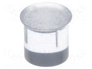 Fiber for LED; Ø3.3mm; L: 3mm; round; Front: flat; straight FIX&FASTEN