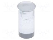Fiber for LED; Ø3.3mm; L: 6mm; round; Front: flat; straight FIX&FASTEN
