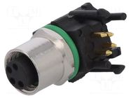 Connector: M8; female; PIN: 4; 3A; 30V; IP67,IP68; angled 90°; socket DEGSON ELECTRONICS