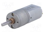 Motor: DC; with gearbox; 6VDC; 2.9A; Shaft: D spring; 37rpm; 391: 1 POLOLU