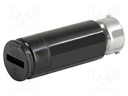 Adapter; cylindrical fuses; 5x20mm; 10A; black; 500VAC; UL94V-0 SCHURTER