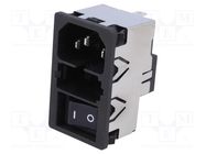 Connector: AC supply; socket; male; 10A; 250VAC; IEC 60320; KM SCHURTER