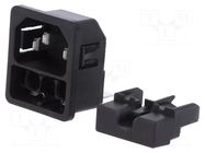 Connector: AC supply; socket; male; 10A; 250VAC; C14 (E); 6220; IP40 SCHURTER