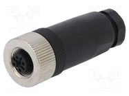 Connector: M12; plug; PIN: 5; female; B code-Profibus; for cable DEGSON ELECTRONICS