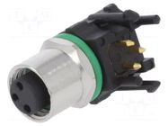 Connector: M8; female; PIN: 3; 3A; 60V; IP67,IP68; angled 90°; socket DEGSON ELECTRONICS