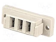 Connector: DIN 41612; plug; female; PIN: 3; straight; 15A; THT HARTING