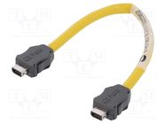 Cable; ix Industrial®; ix Industrial plug,both sides; PVC; 0.2m HARTING