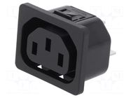 Connector: AC supply; socket; female; 10A; 250VAC; C13 (F); 6600-4 SCHURTER
