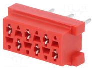 Connector: Micro-MaTch; socket; female; PIN: 6; straight; THT; 2x3 TE Connectivity