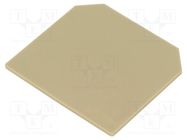 End/partition plate; beige 