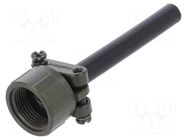Cable hood and fastener; olive; size 10SL,size 12S; 5.6mm; MS/DS AMPHENOL