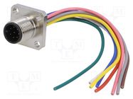 Socket; M12; PIN: 8; male; A code-DeviceNet / CANopen; IP67; 30V; 2A DEGSON ELECTRONICS