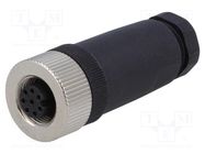 Connector: M12; plug; PIN: 8; female; A code-DeviceNet / CANopen 