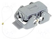 Protection cover; size 10B; Han; with double latch; metal HARTING