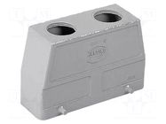 Enclosure for connectors: HDC; size 16B; Han; for double latch HARTING