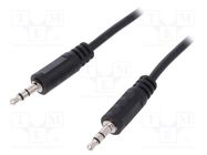 Cable; Jack 3.5mm plug,both sides; 1m; black LOGILINK