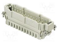 Connector: HDC; contact insert; male; Han® ES; PIN: 24; 24+PE; 16A HARTING
