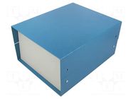 Enclosure: with panel; 1458; X: 203mm; Y: 254mm; Z: 127mm; steel; blue HAMMOND