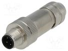 Plug; M12; PIN: 4; male; D code-Ethernet; for cable; screw terminal DEGSON ELECTRONICS