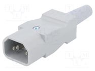 Connector: AC supply; plug; male; 10A; 250VAC; IEC 60320; C14 (E) SCHURTER