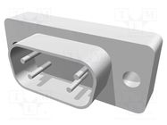 D-Sub; PIN: 9; socket; male; on PCBs; straight; THT; UNC 4-40 HARTING