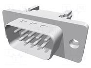 Connector: D-Sub; PIN: 9; plug; male; for ribbon cable; straight HARTING