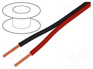 Wire: loudspeaker cable; 2x0.25mm2; stranded; CCA; black-red; PVC TASKER