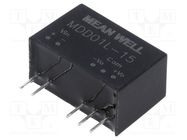 Converter: DC/DC; 1W; Uin: 4.5÷5.5V; Uout: 15VDC; Uout2: -15VDC; SIP7 MEAN WELL