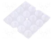 LED lens; square; plexiglass PMMA; transparent; 90°; H: 7.1mm LEDIL