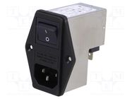 Connector: AC supply; socket; male; 10A; 250VAC; IEC 60320; 0.3mH SCHURTER