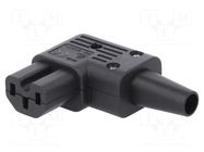 Connector: AC supply; plug; female; 10A; 250VAC; IEC 60320; 10mm SCHURTER