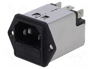 Connector: AC supply; socket; male; 1A; 250VAC; C14 (E); 5200 SCHURTER