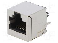 RJ45; socket; PIN: 8; Cat: 6a; shielded; Layout: 8p8c; THT; straight ENCITECH