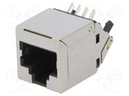 RJ45; socket; PIN: 8; Cat: 6; shielded; Layout: 8p8c; THT; angled ENCITECH