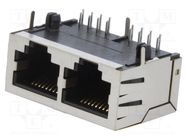 Socket; RJ45; PIN: 8; Cat: 5; Layout: 8p8c; THT; angled ENCITECH