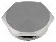 Protection cap; metal; Thread: M40; Spanner: 44mm; with seal HARTING