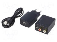 Digital-to-analog converter; 5VDC; Connector colour: black LOGILINK