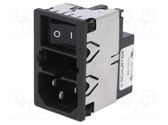 Connector: AC supply; socket; male; 6A; 250VAC; IEC 60320; C14 (E) SCHURTER