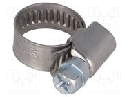 Worm gear clamp; W: 9mm; Clamping: 8÷16mm; chrome steel AISI 430 MPC INDUSTRIES