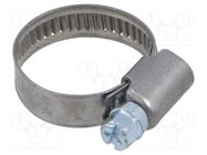 Worm gear clamp; W: 9mm; Clamping: 16÷27mm; chrome steel AISI 430 MPC INDUSTRIES