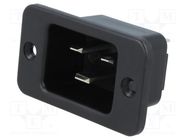 Connector: AC supply; socket; male; 16A; 250VAC; IEC 60320; C20 (I) SCHURTER