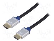 Cable; HDMI 2.0; HDMI plug,both sides; 1.5m; black LOGILINK
